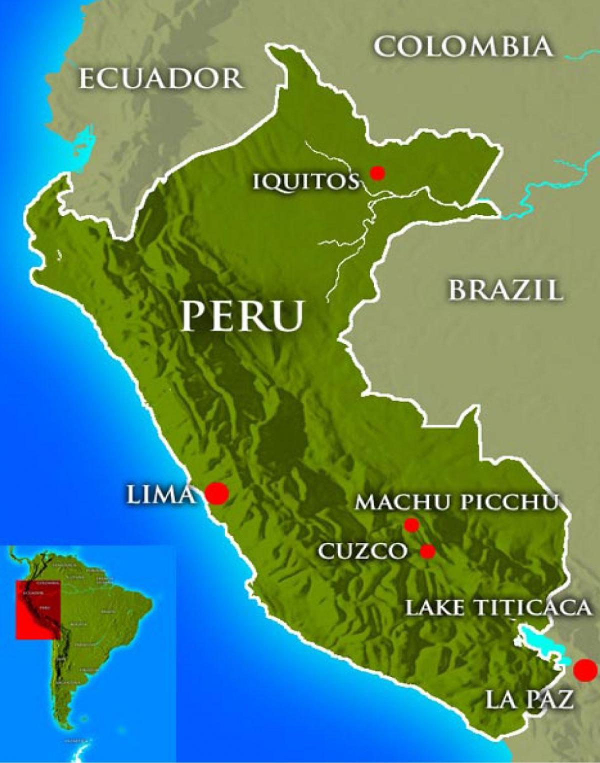 Kort over hovedstaden i peru