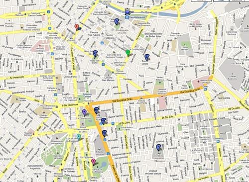 Lima peru bus rute kort