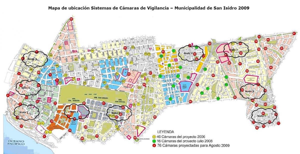Kort over san isidro-Lima